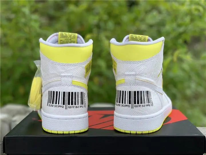 Nike Air Jordan 1 Retro High First Class Flight White Yellow Sneaker Metroutfits