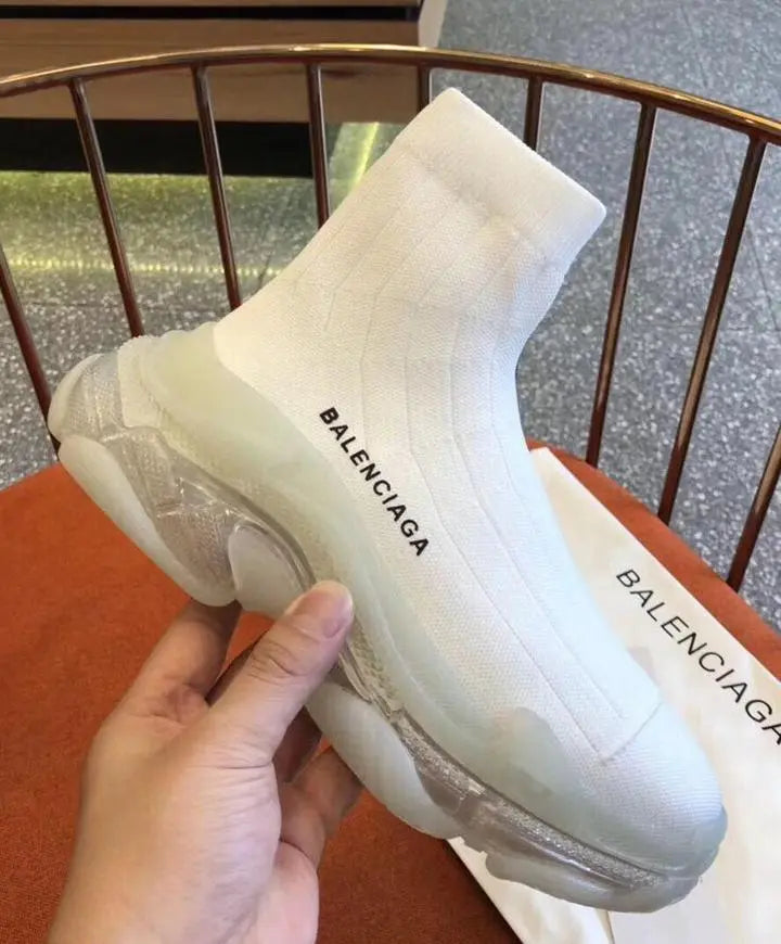 Balenciaga Triple S Air Knit Sock White Women’s  Sneaker Metroutfits
