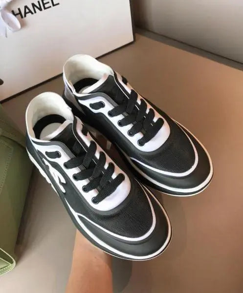 Chanel Women's Sneaker Black White Metroutfits