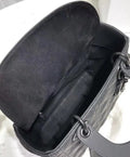 Christian Dior Mini Chalk Lady Dior Wavy Shiny Crinkled Agneau Bag Metroutfits