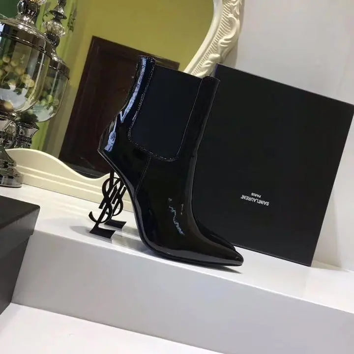 YSL Women's Black Opyum 110 Pump Heels Sandals Metroutfits