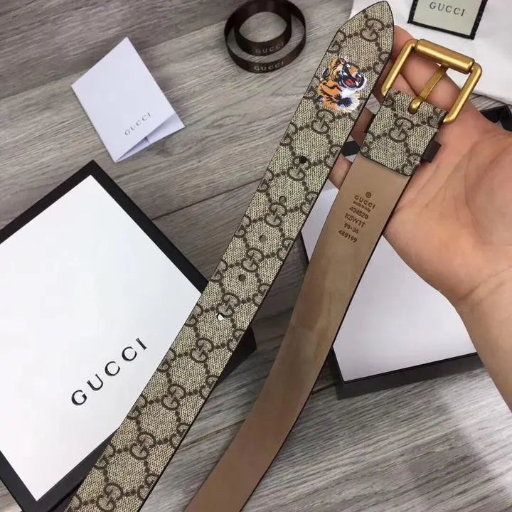 Gucci Canvas Belt Tiger GG Supreme Monogram Metroutfits