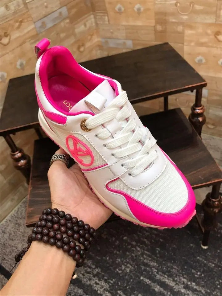 Louis Vuitton Pink White Sneakers Metroutfits