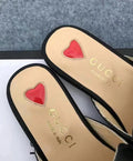 Gucci Men’s Black Patch Embroidered Slides Metroutfits
