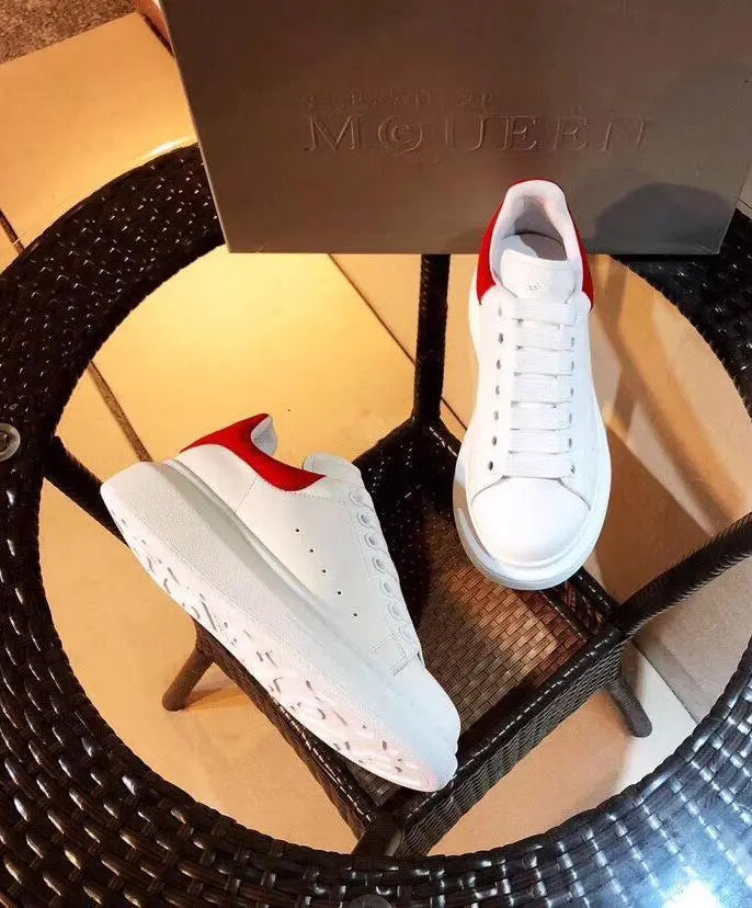 Alexander McQueen White Red Oversize Iconic Sneakers Metroutfits