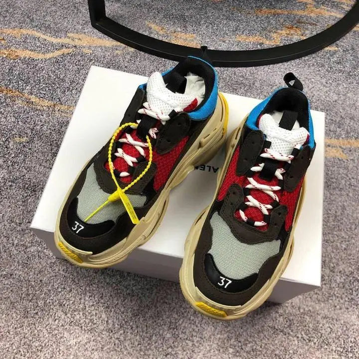 Balenciaga Triple S Sneaker Grey Red Blue Metroutfits