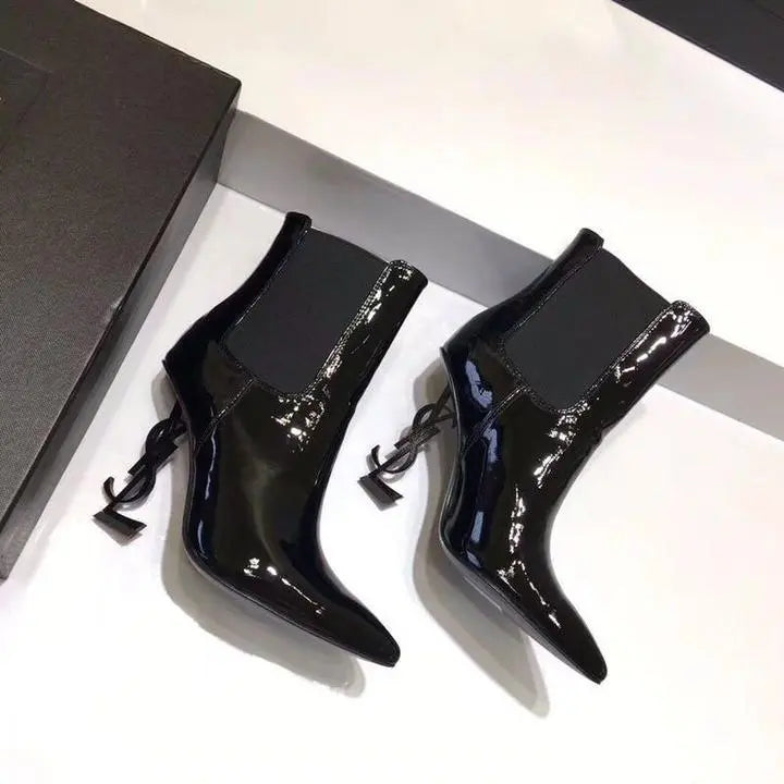 YSL Women's Black Opyum 110 Pump Heels Sandals Metroutfits