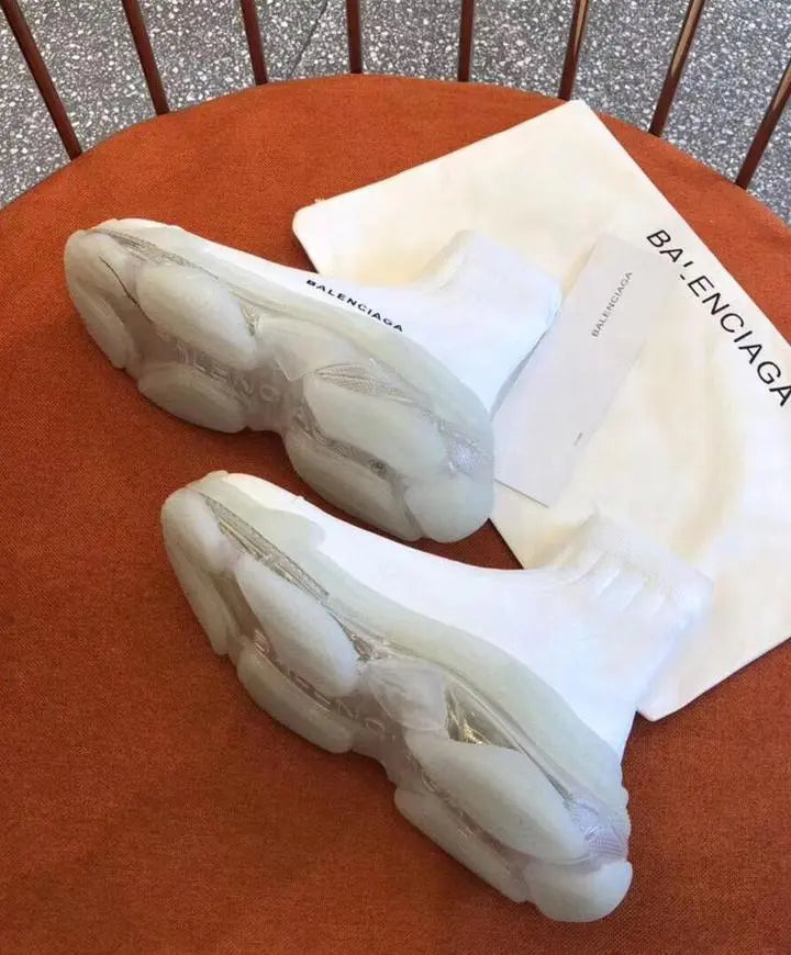 Balenciaga Triple S Air Knit Sock White Women’s  Sneaker Metroutfits