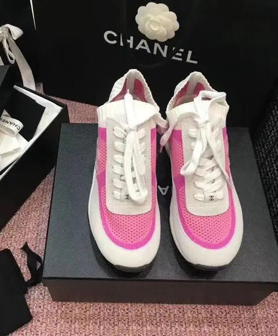 Chanel Women's Sneaker Pink White Metroutfits