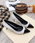 Louis Vuitton Heartbreaker White Black Pumps New with Tag and Box Metroutfits