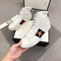 Gucci High-End Embroidered Ace Bee Star White Sneakers Metroutfits