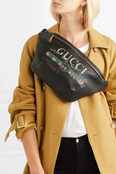 Gucci Coco Captain Logo Black Belt Waist Bag Metroutfits