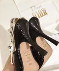 Christian Dior Women's Black J’adior Nude Slingback High Heels Metroutfits