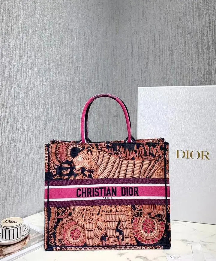 Christian Dior Embroidered Animals Book Tote Bag 42 cm New with Tag Metroutfits