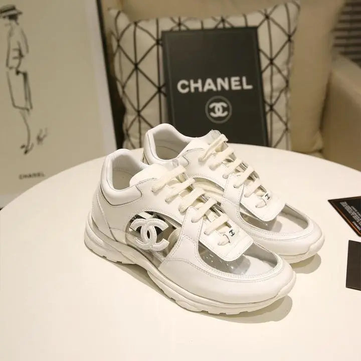 Chanel Sneaker Clear White New with Tag & Box Metroutfits