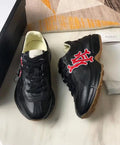 Gucci Rhyton Black Sneakers with LA Angels Print – New with Tag and Box Metroutfits