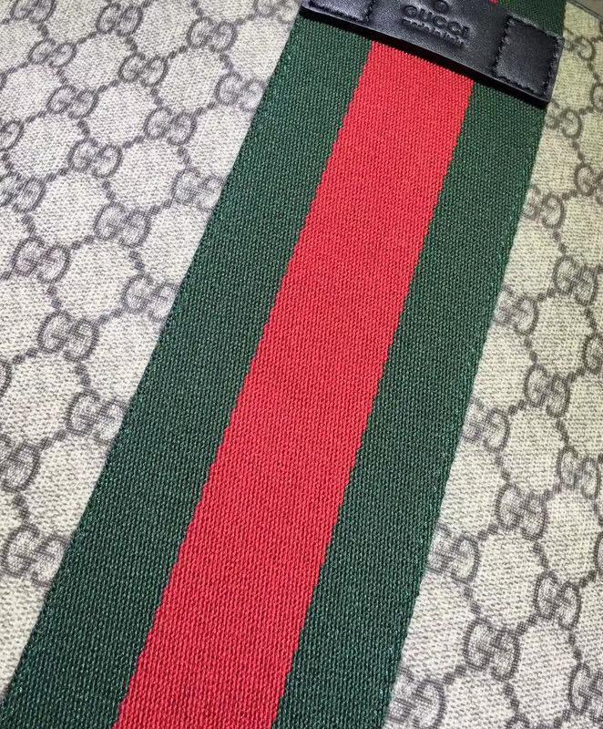 Gucci Ophidia GG Supreme Backpack with Web Metroutfits