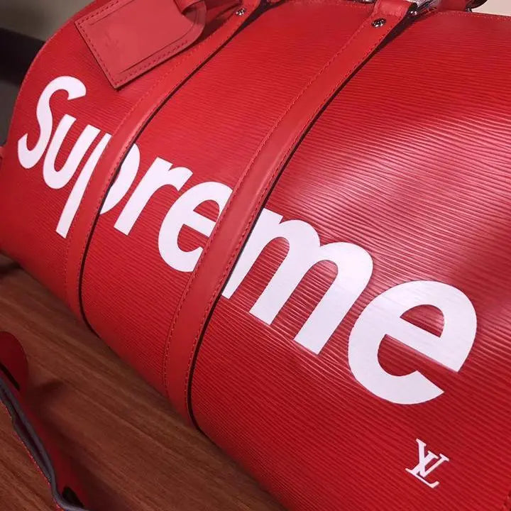 Louis Vuitton x Supreme Travel Bag – Epi Keepall Red Metroutfits