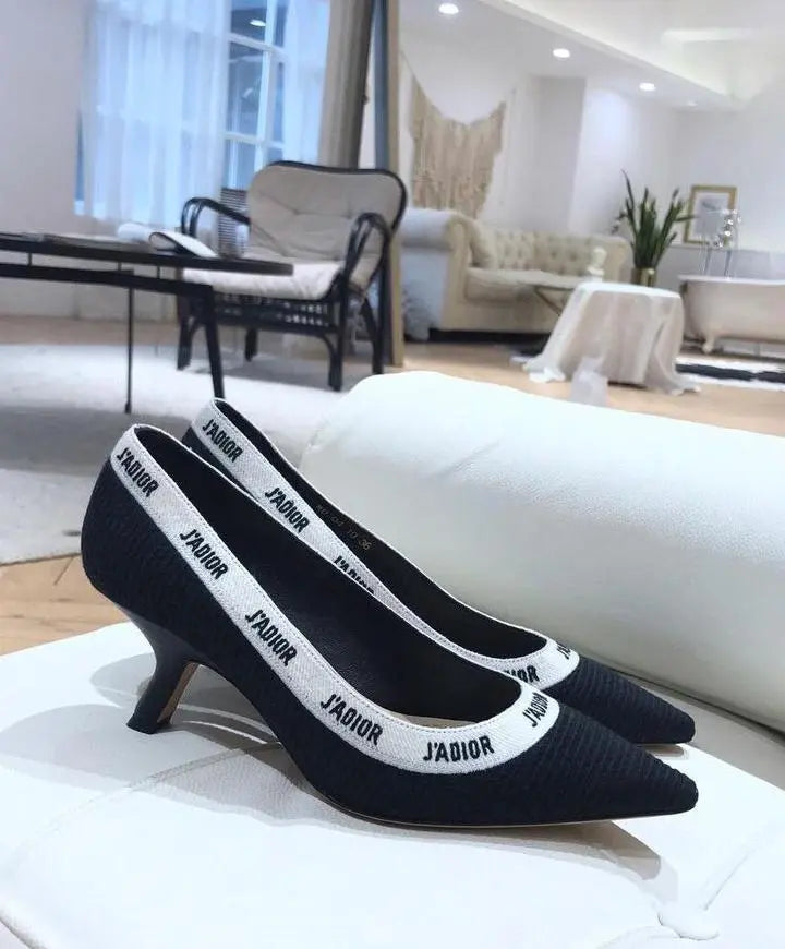 Christian Dior Women's Black J’adior Brodé Embroidered Pumps Metroutfits