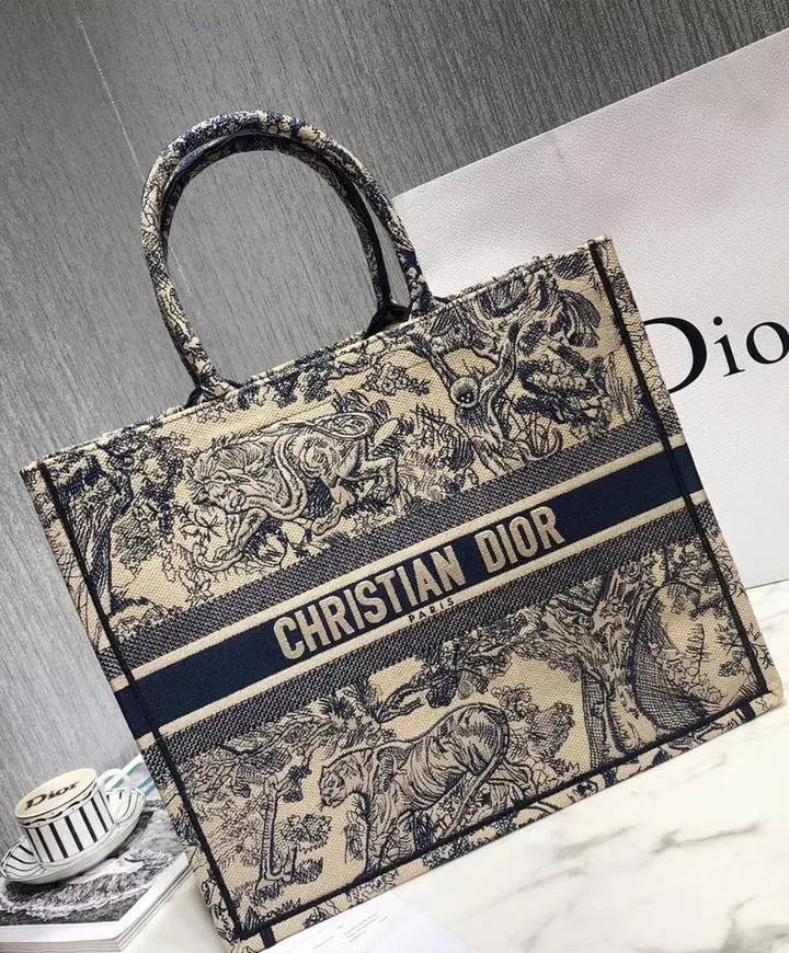 Christian Dior Book Tote Canvas Bag 41.5 cm New with Tag Metroutfits