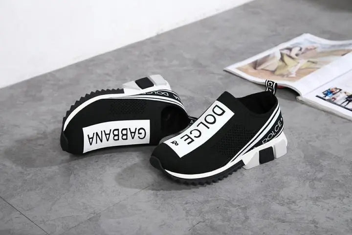 Dolce & Gabbana Designer Black Sneakers – New with Tag and Box Metroutfits