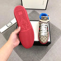 Gucci Ace GG Supreme Mid-Top Blue Beige Sneakers Metroutfits