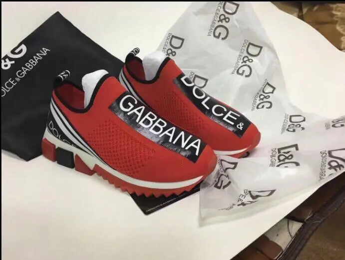 Dolce & Gabbana Red Sneakers – New with Tag and Original Box Metroutfits