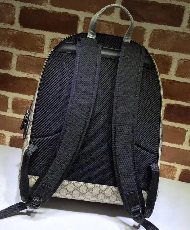 Gucci Ophidia GG Supreme Backpack with Web Metroutfits