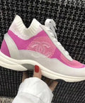Chanel Women's Sneaker Pink White Metroutfits