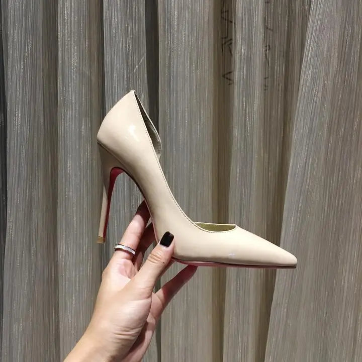 Christian Louboutin Women's Cream Iriza Shiny Nappa Leather Pumps Metroutfits