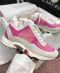 Chanel Women's Sneaker Pink White Metroutfits