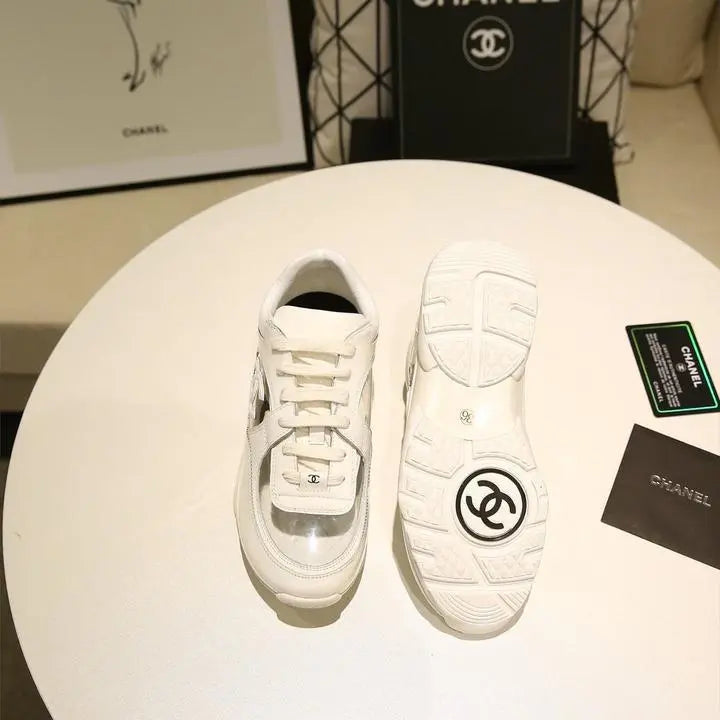 Chanel Sneaker Clear White New with Tag & Box Metroutfits