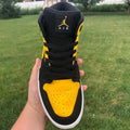Nike Air Jordan 1 Retro 1 Yellow Black Sneakers Metroutfits