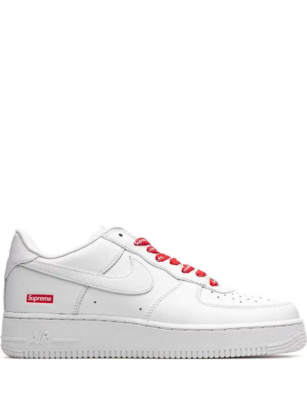 Nike x Supreme Air Force 1 Low White & Red Sneakers New Metroutfits