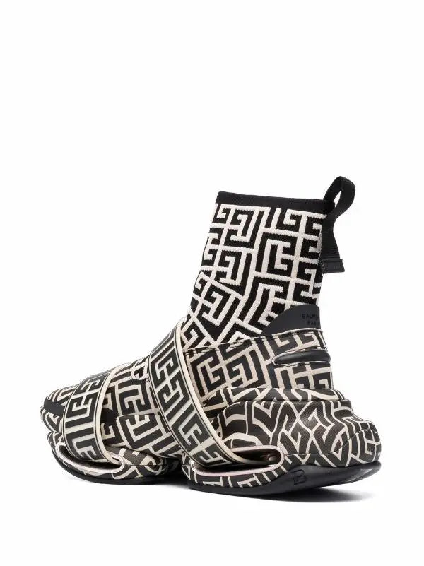 Balmain High Top Leather Sneakers Metroutfits
