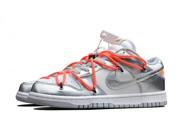 Nike Dunk SB Low X Off White Silver White Sneakers New Metroutfits