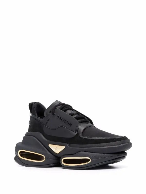 Balmain Bbold Leather Sneakers For Men & Women Metroutfits
