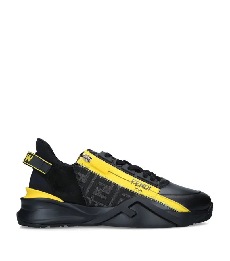 Fendi Flow Low-Top Calfskin Sneakers For Men & Women Metroutfits