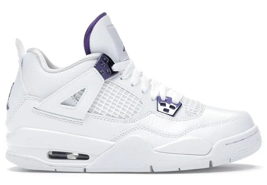 Air Jordan 4 Retro Metallic Purple Basketball Shoes Metroutfits