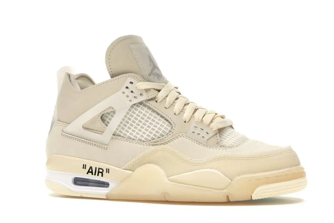 Jordan 4 Retro x Off-White Beige Sneakers New with Tag & Box Metroutfits