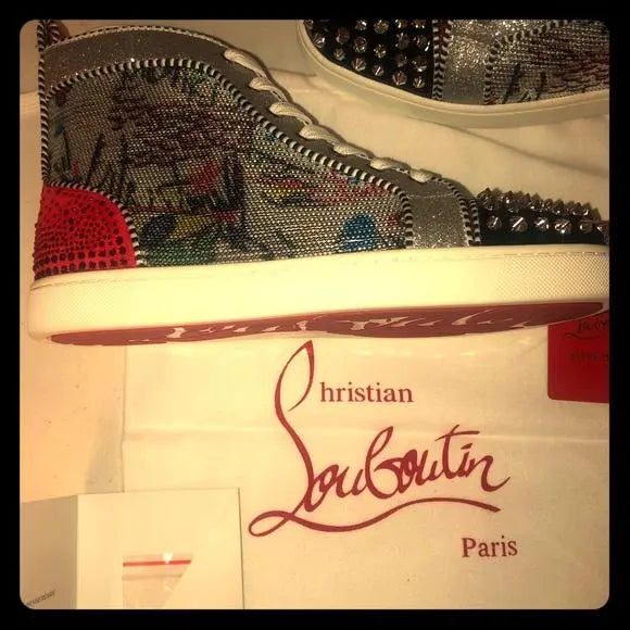 Christian Louboutin Vieira Spikes Suede Sneaker Metroutfits