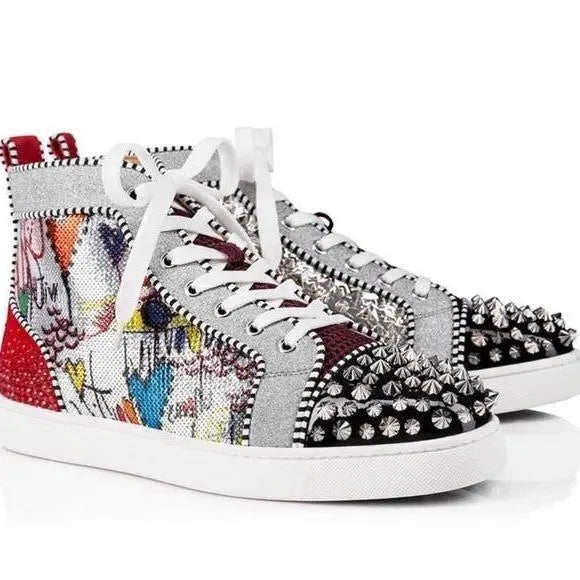 Christian Louboutin Vieira Spikes Suede Sneaker Metroutfits