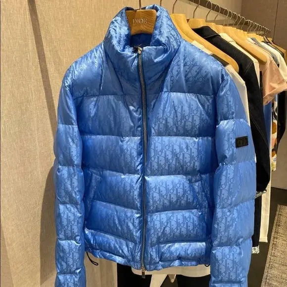 Dior Puffer Jacket – Designer Outerwear in Blue & Black Metroutfits