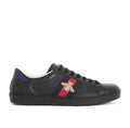 Gucci Ace Bee Embroidered Black Sneakers Metroutfits