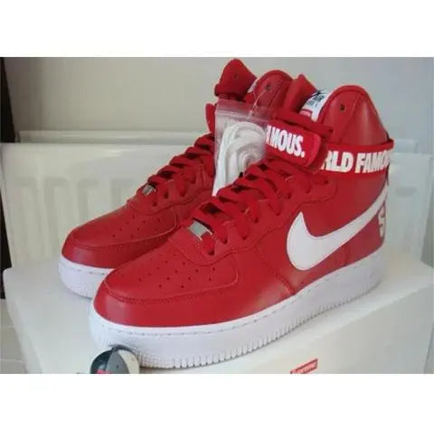 Nike Air Force 1 High Supreme Red  Sneaker  – New with Tag and Box Metroutfits