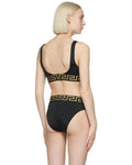 Versace Women's Triangle Bikini Top With Greek Key Metroutfitstore