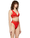 Versace Women's Triangle Bikini Top With Greek Key Metroutfitstore